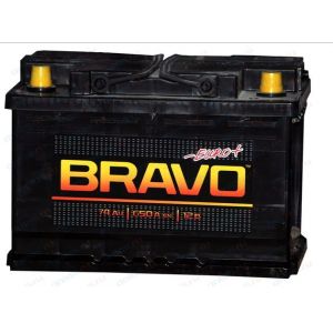 Аккумулятор автомобильный "BRAVO" 74 (обратная полярность) 